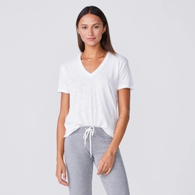 Timeless Outfit Ready Modern Outfit Style Textured Tri-Blend Relaxed V Neck Tee