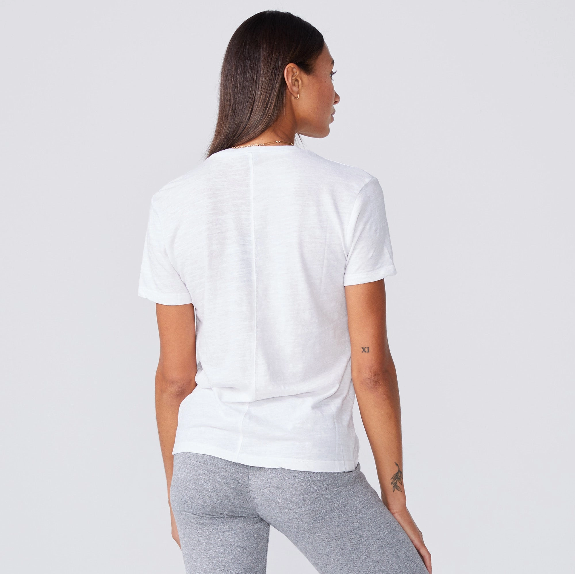 Relaxed Layer Fit Textured Tri-Blend Relaxed V Neck Tee