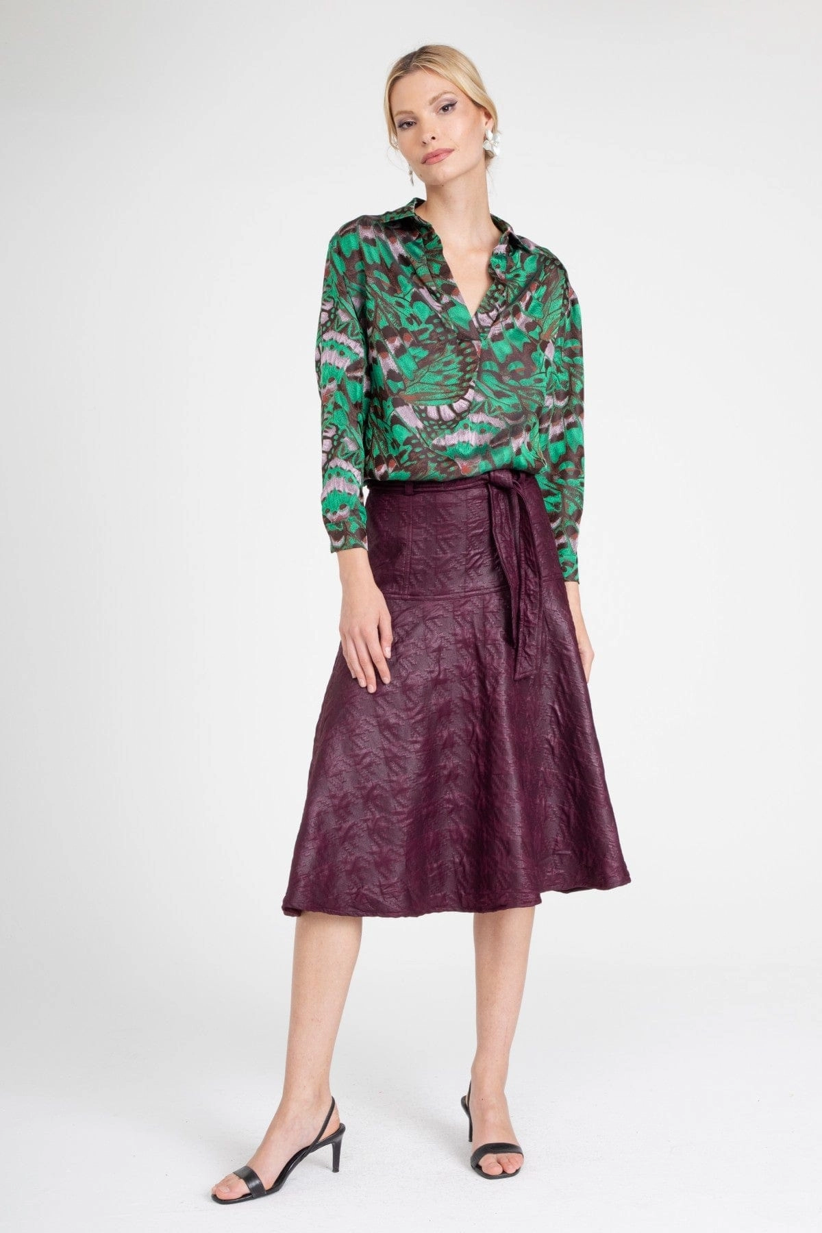 Allas Skirt ?C Merlot Signature Detail