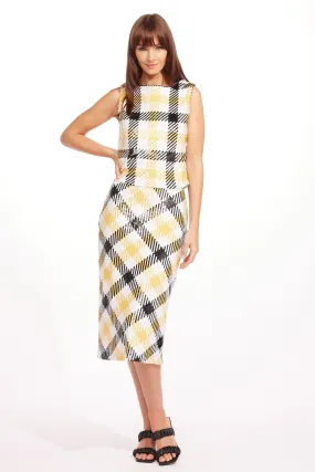 Breathable Everyday Look Rita Skirt - Canary Plaid