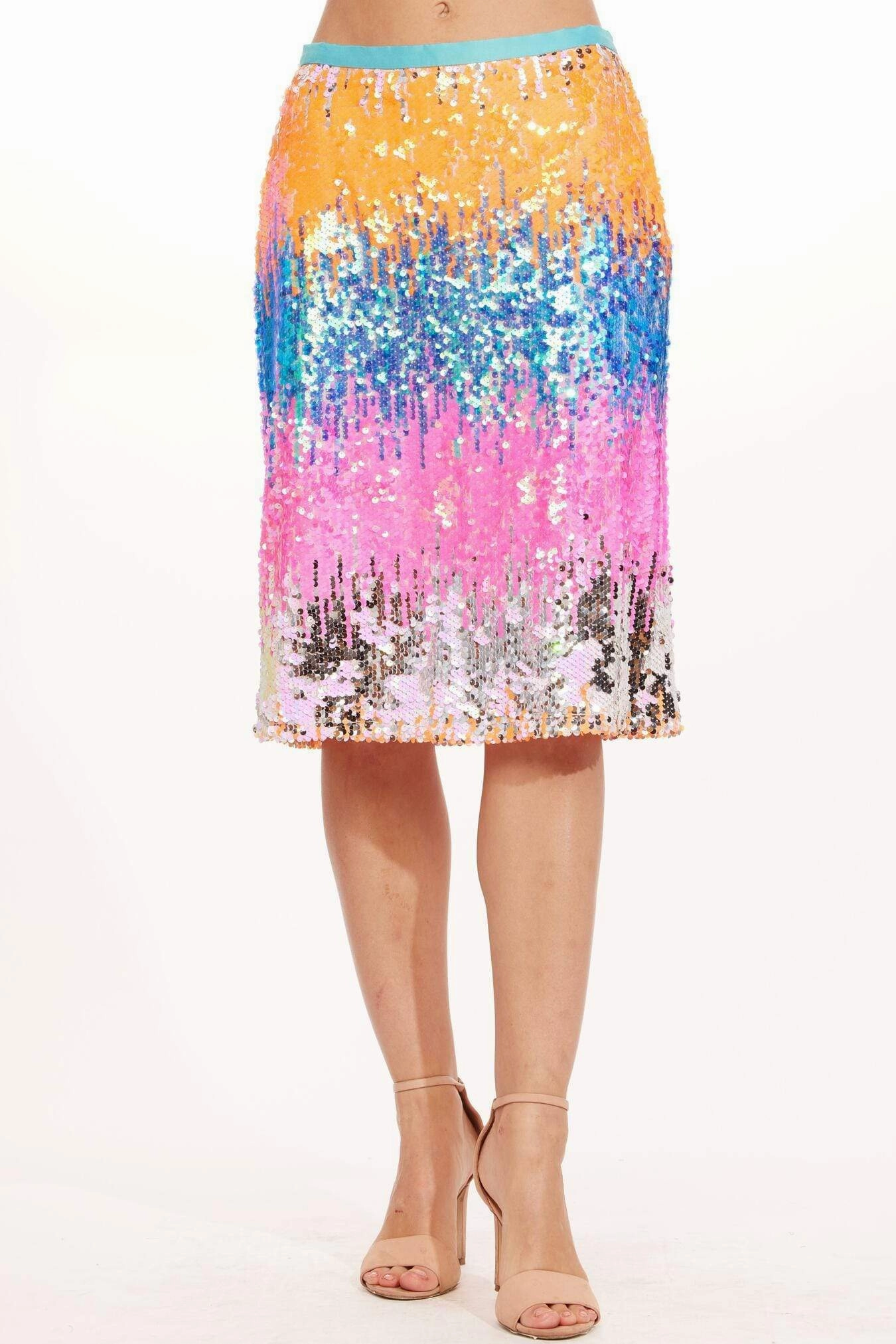 Rita Skirt - Electric Rave Above knee
