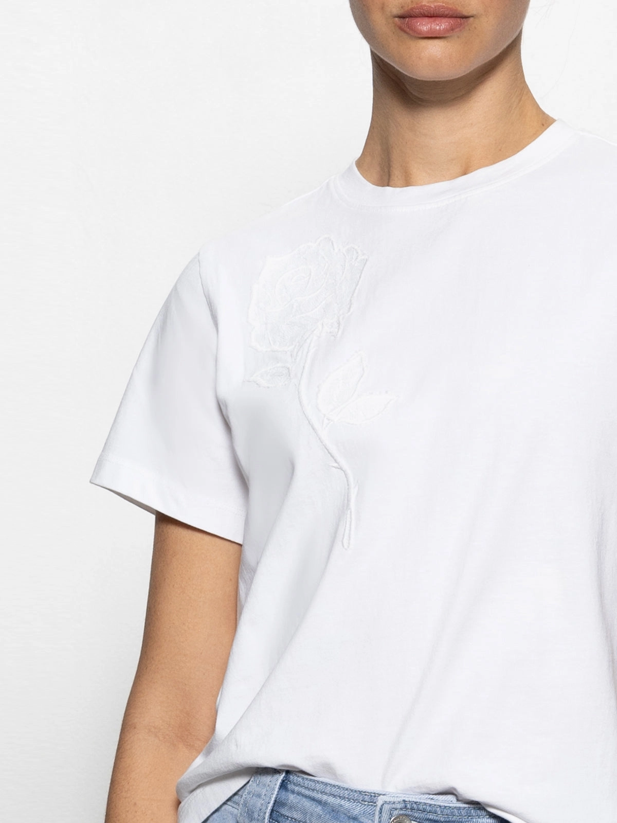 Rose Perfect Tee White Fresh and Simple