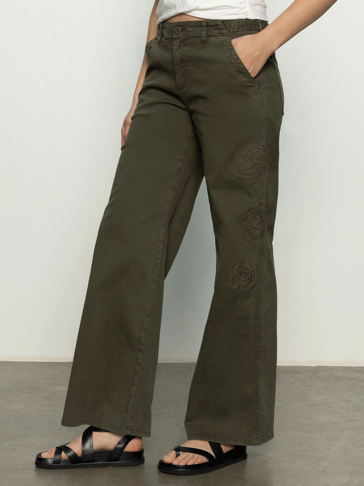 Rosette Army High Rise Pant Kalamata Relaxed trousers