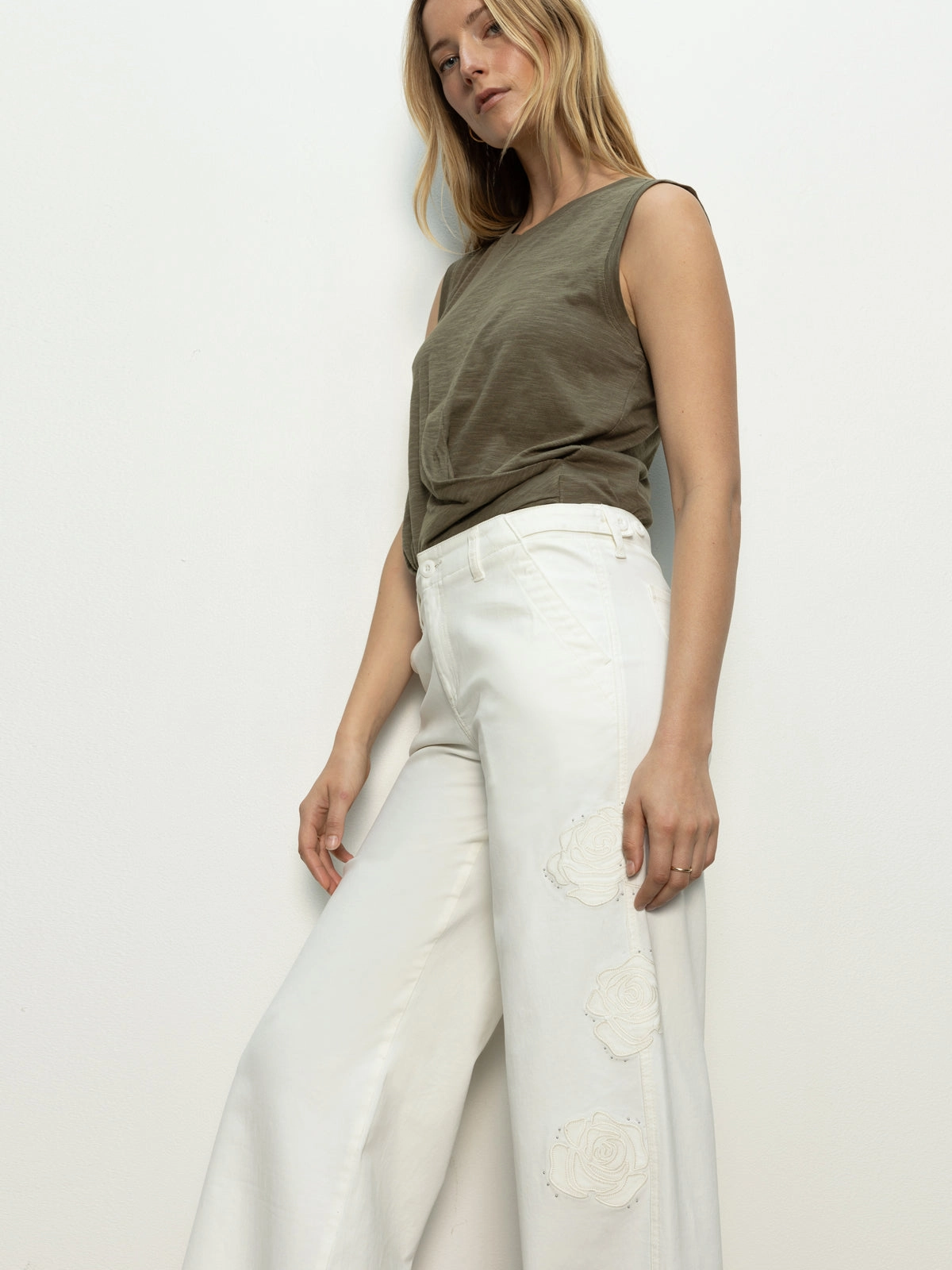 Rosette Army High Rise Pant Powdered Sugar High Rise