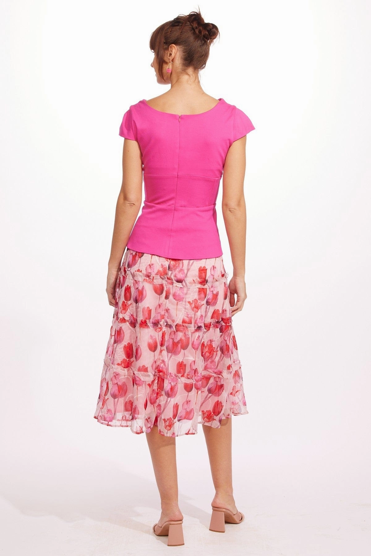 Ruffled detail Clover Skirt - Tickle Me Tulip