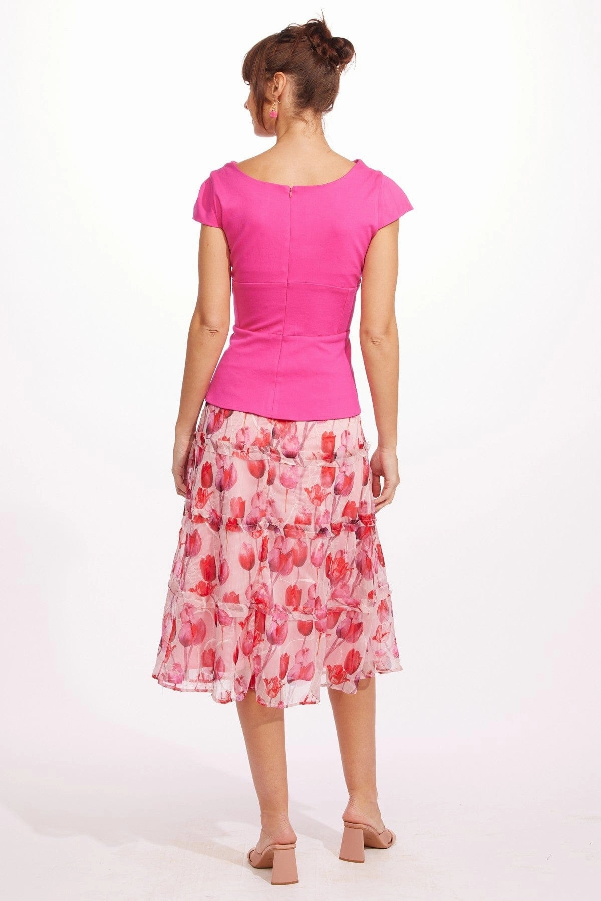 Ruffled detail Clover Skirt - Tickle Me Tulip