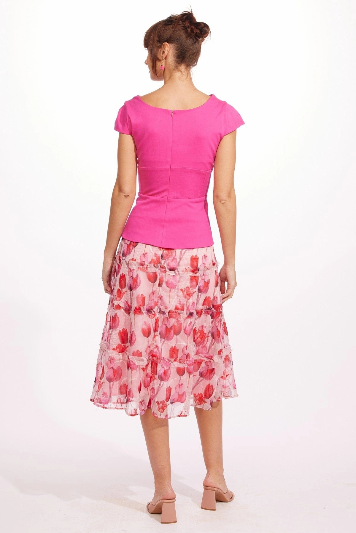 Ruffled detail Clover Skirt - Tickle Me Tulip
