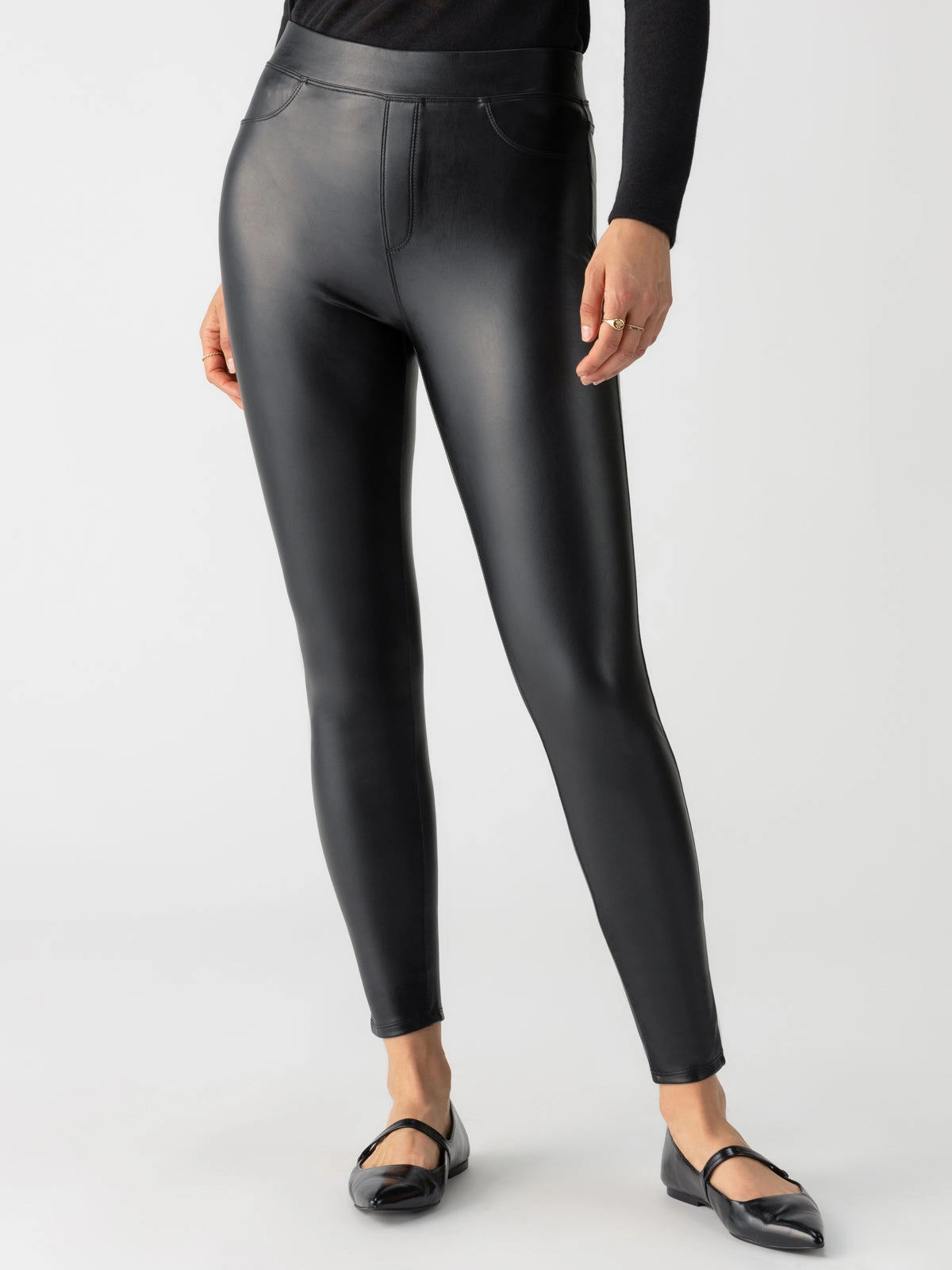 Runway Semi High Rise Legging Slick Black long pants
