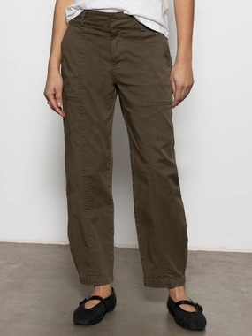 Sahara Tapered Standard Rise Pant Burnt Olive Flowy legs Loose Fit