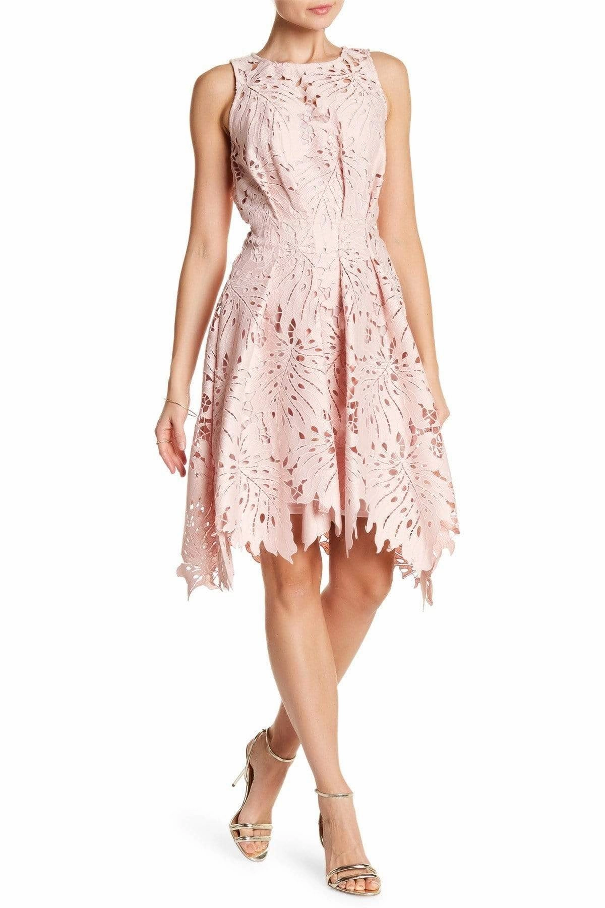 Samantha Dress - Palm Lace in Blush Distinctive Attire