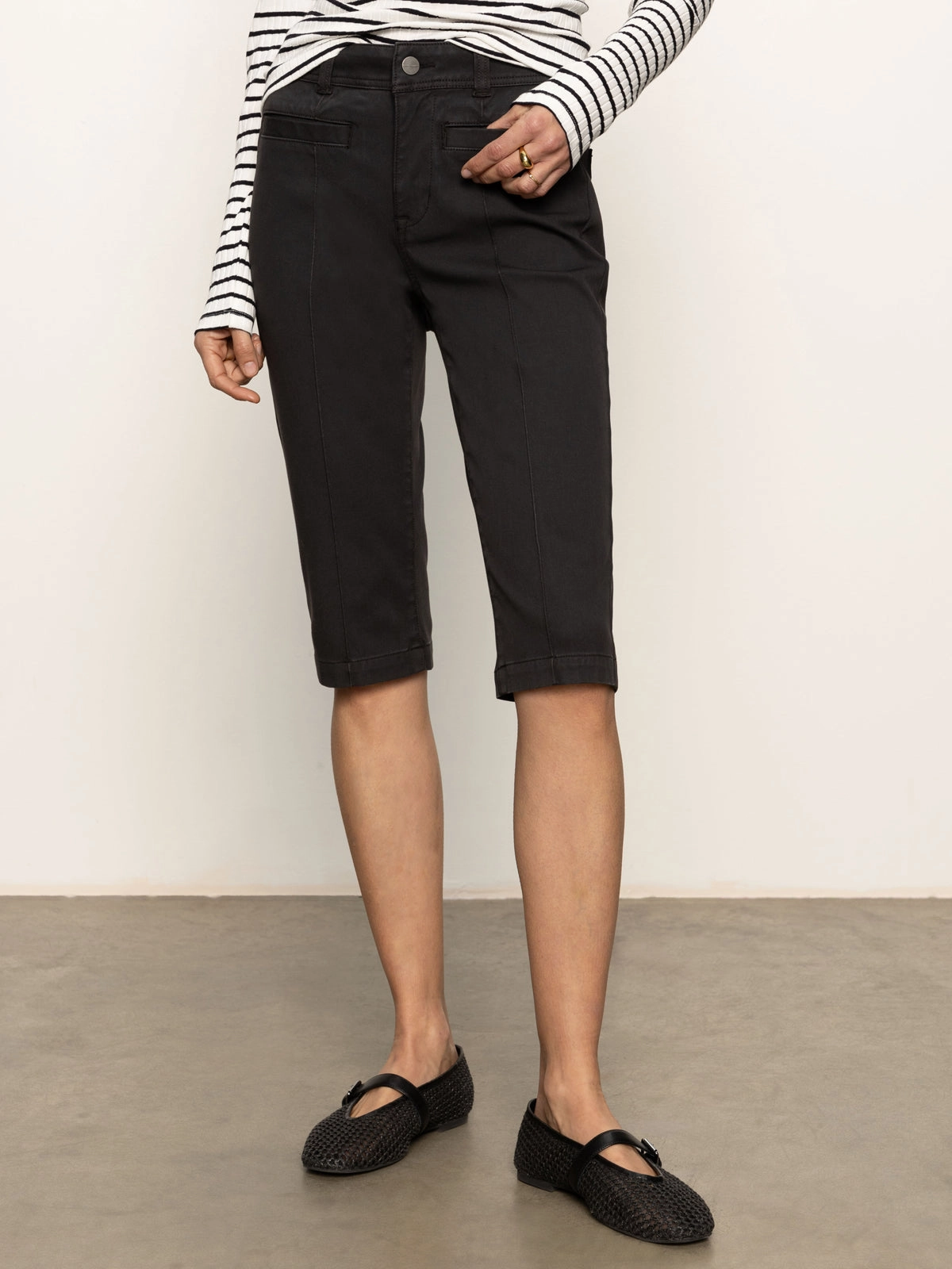 Sculpted Decks High Rise Capri Pant Black Modern Edge