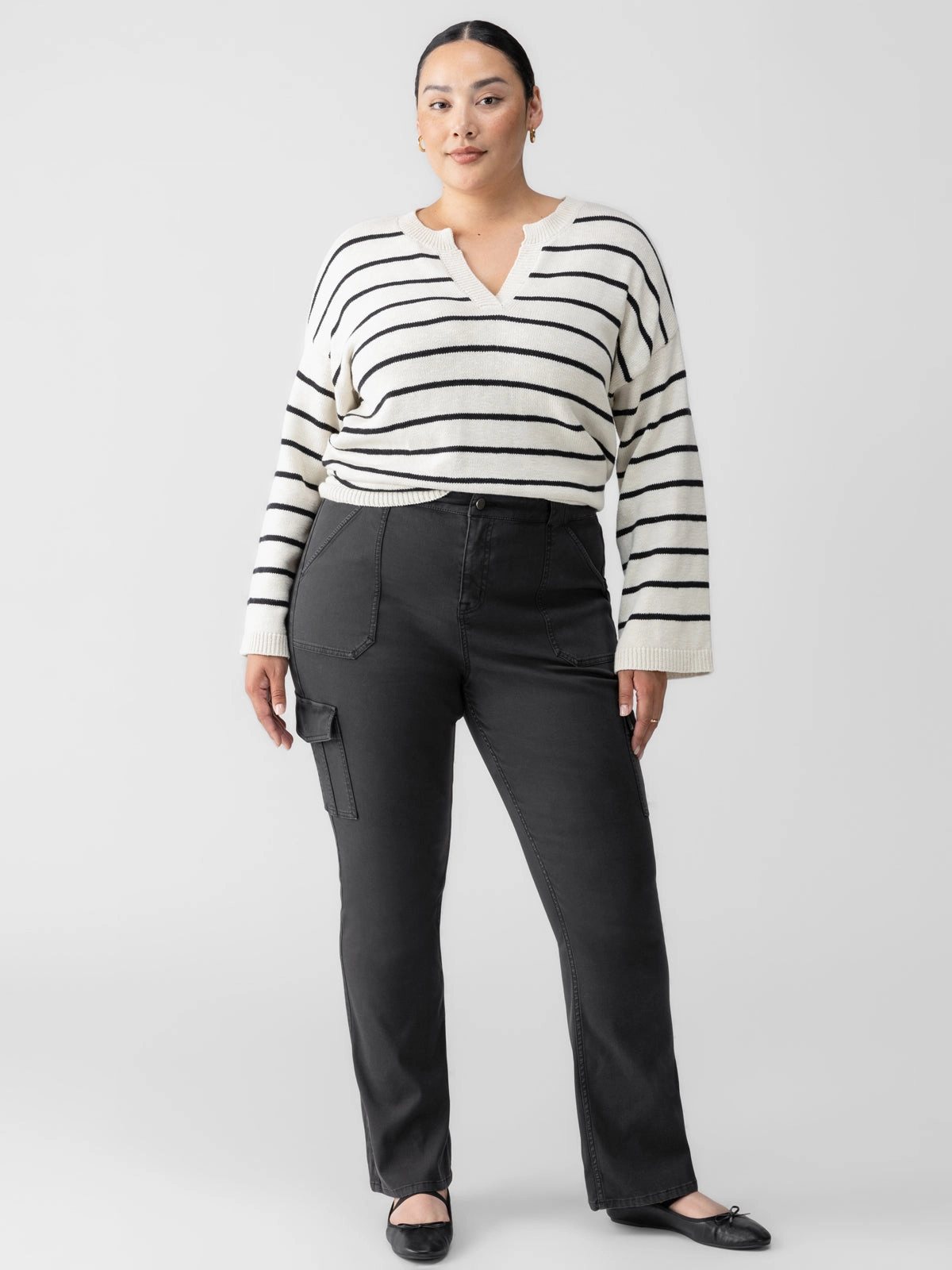 Sculpted Hayden Bootcut Standard Rise Pant Black Extended Sizing Stretch Comfort