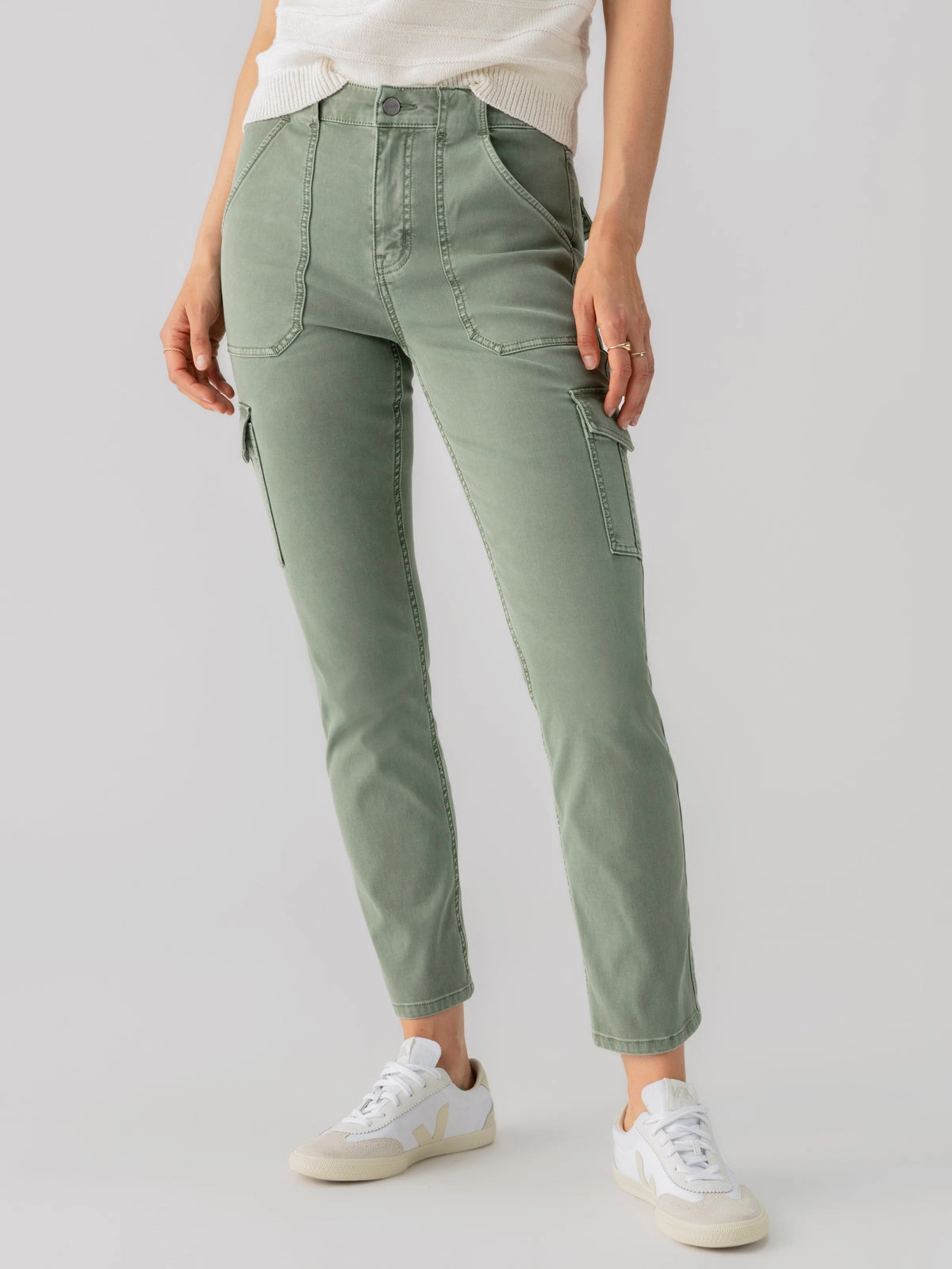 Sculpted Hayden Cargo Standard Rise Pant Dark Spruce Perfect Stretch