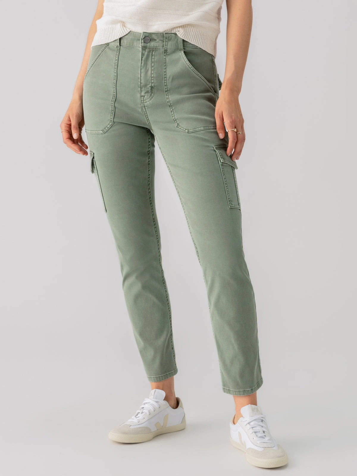 Sculpted Hayden Cargo Standard Rise Pant Dark Spruce Perfect Stretch