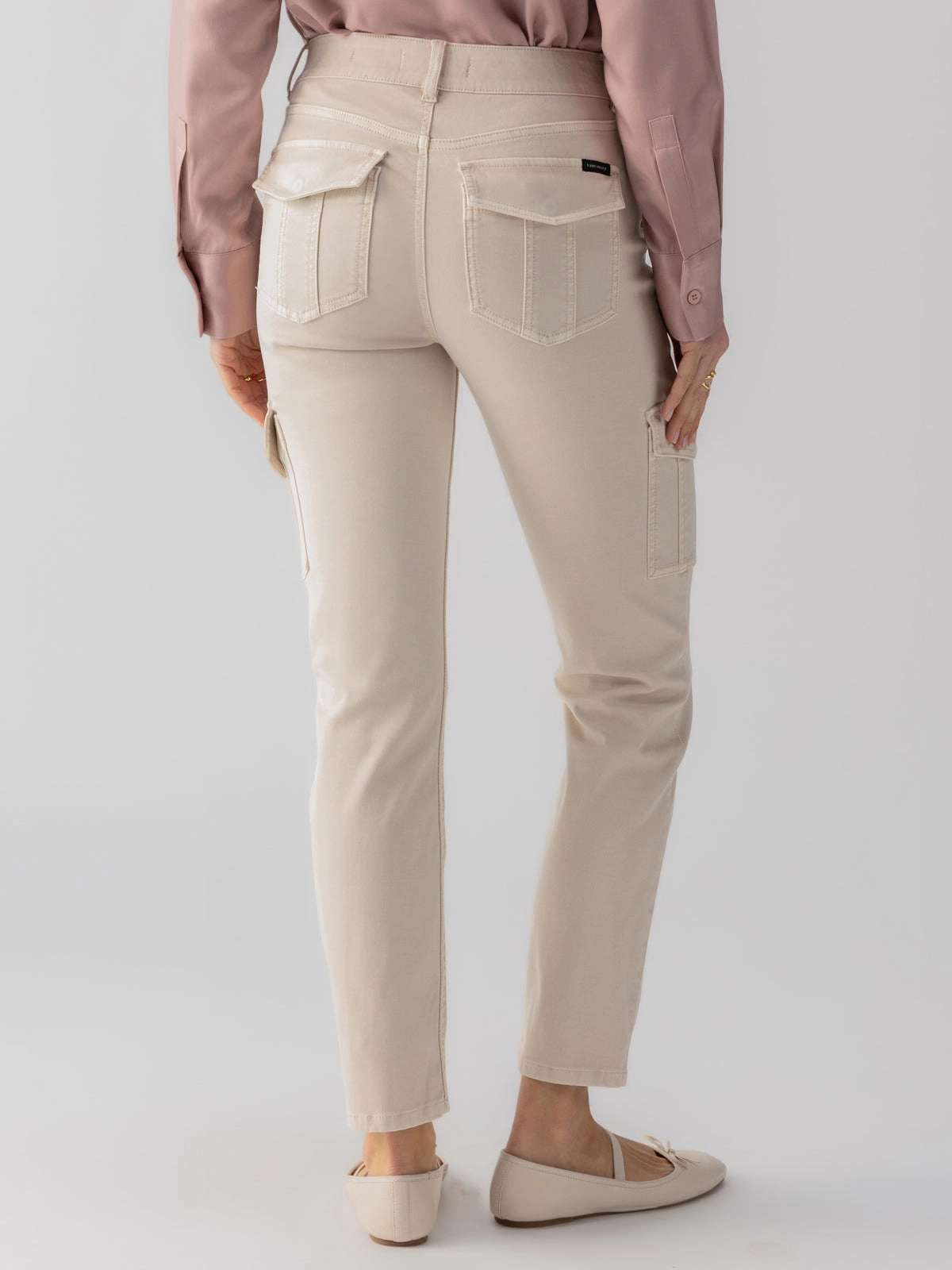 Sculpted Hayden Cargo Standard Rise Pant Toasted Almond Linen