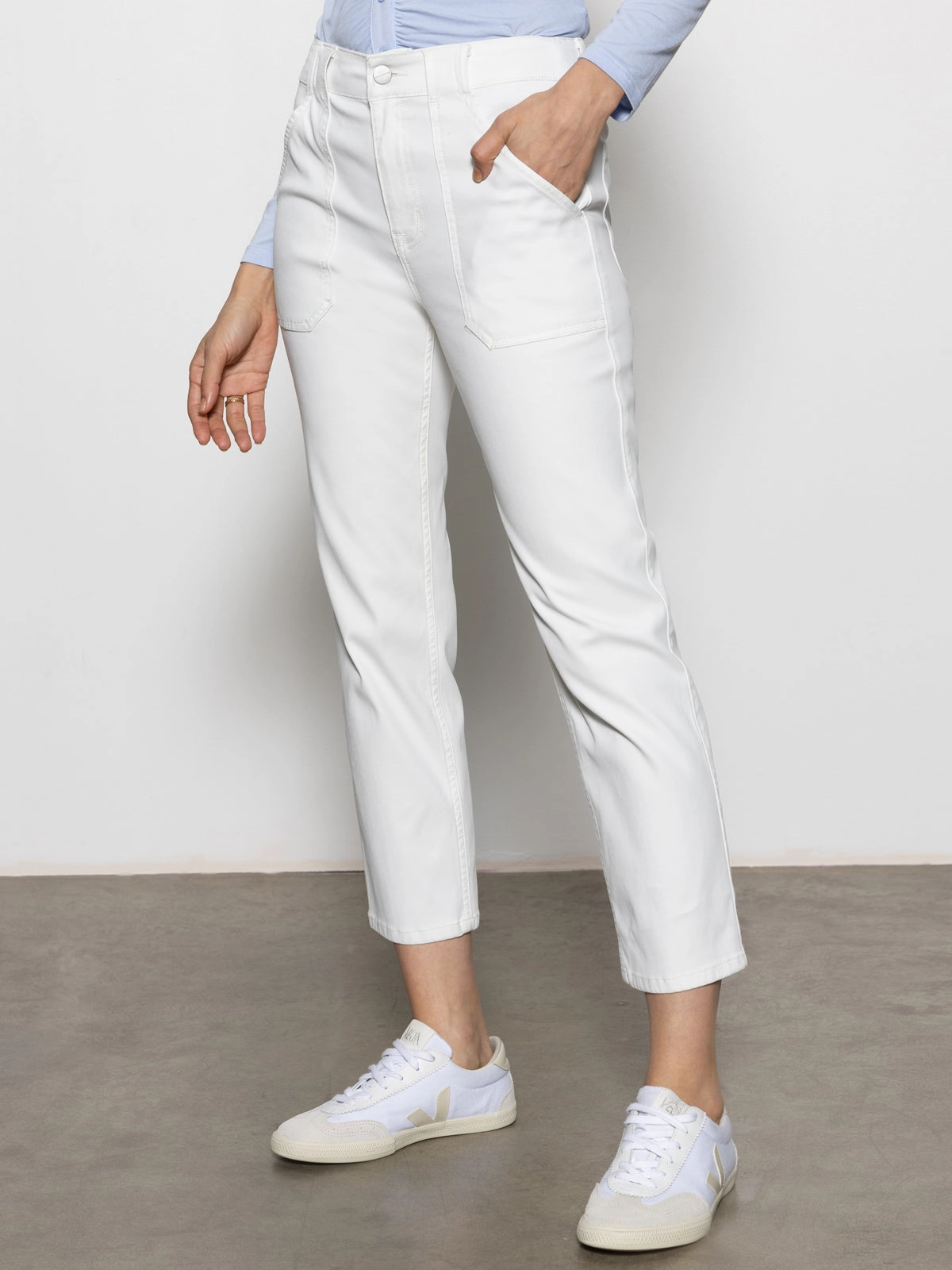 Sculpted Hayden Straight Crop Standard Rise Pant Brilliant White Casual chic