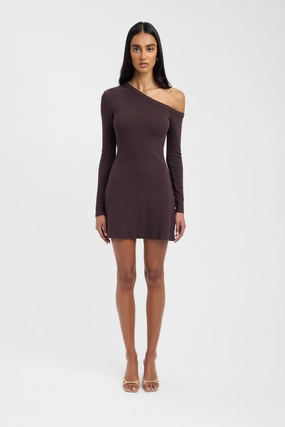 Tampa Long Sleeve Mini Dress Cold-Shoulder