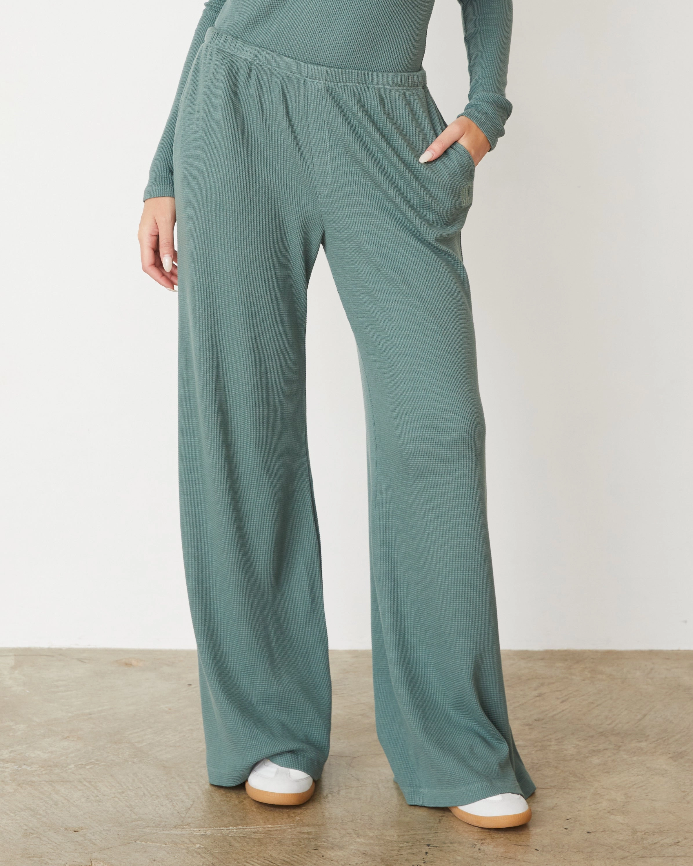 Flattering Design Streetwear vibe Baby Thermal Wide Leg Pant