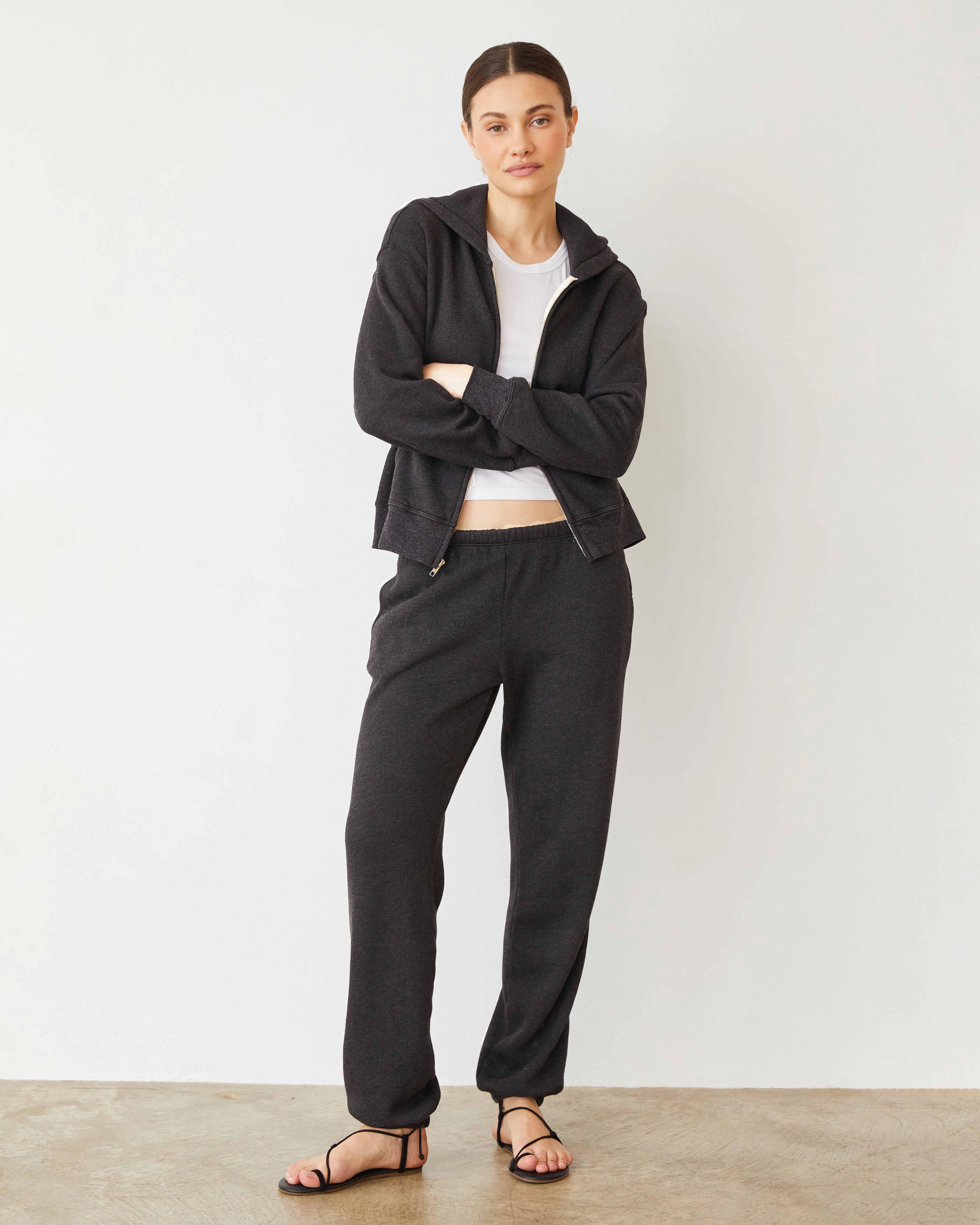 Sharp Look Teddy Fleece Relaxed Zip Up Hoody