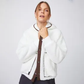 Timeless Athlete Classic Business Sherpa Hooded Bomber Jacket