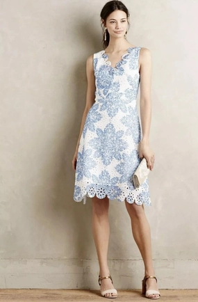 Party Snap Blue Lace Mini Dress