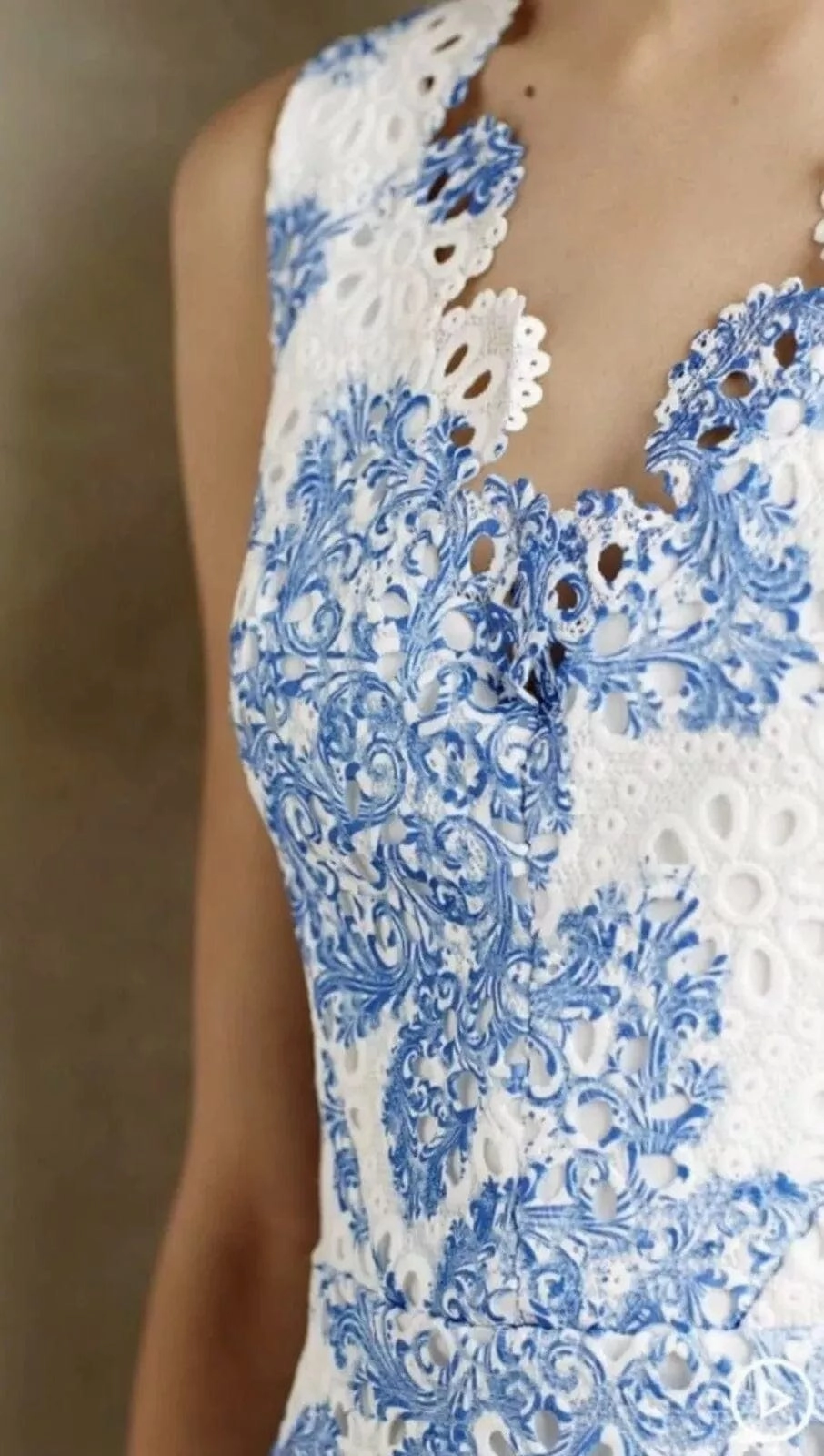 Shiny Detail Blue Lace Mini Dress