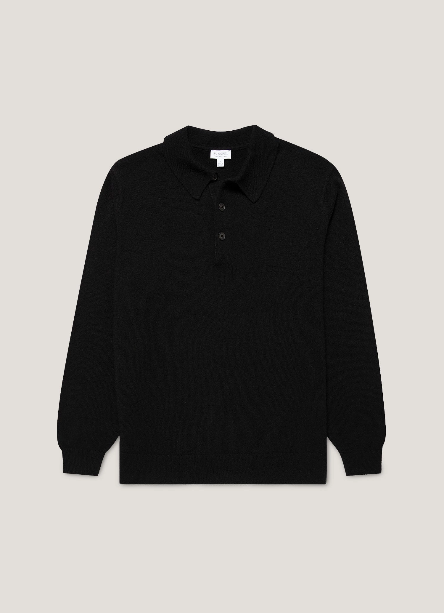 Fashion-forward knitwear Men's Cashmere Polo Shirt in Black