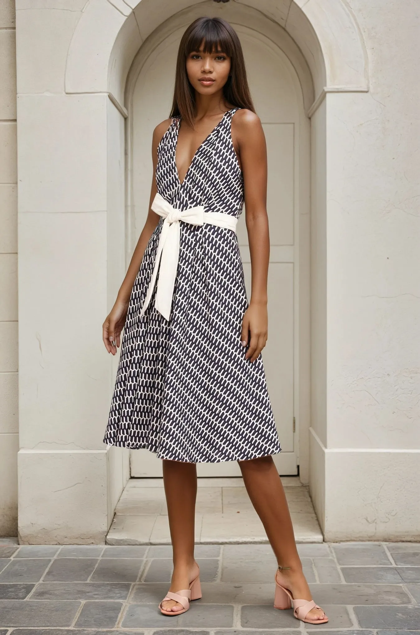 Charlize Midi Dress - Canal Blue Perfect outdoor event dress Comfortable Layers