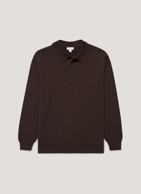 Men's Cashmere Polo Shirt in Truffle Fresh Style