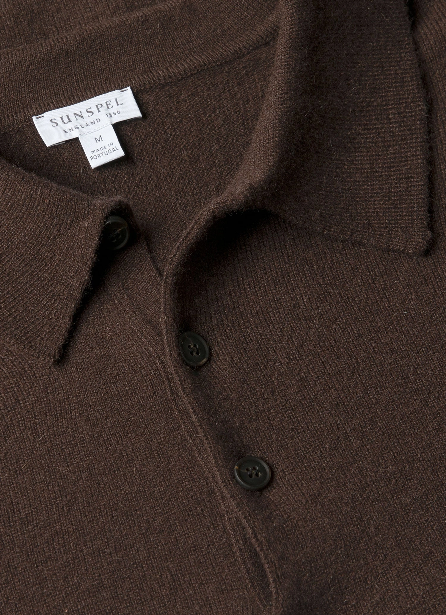 Signature Design Men's Cashmere Polo Shirt in Truffle