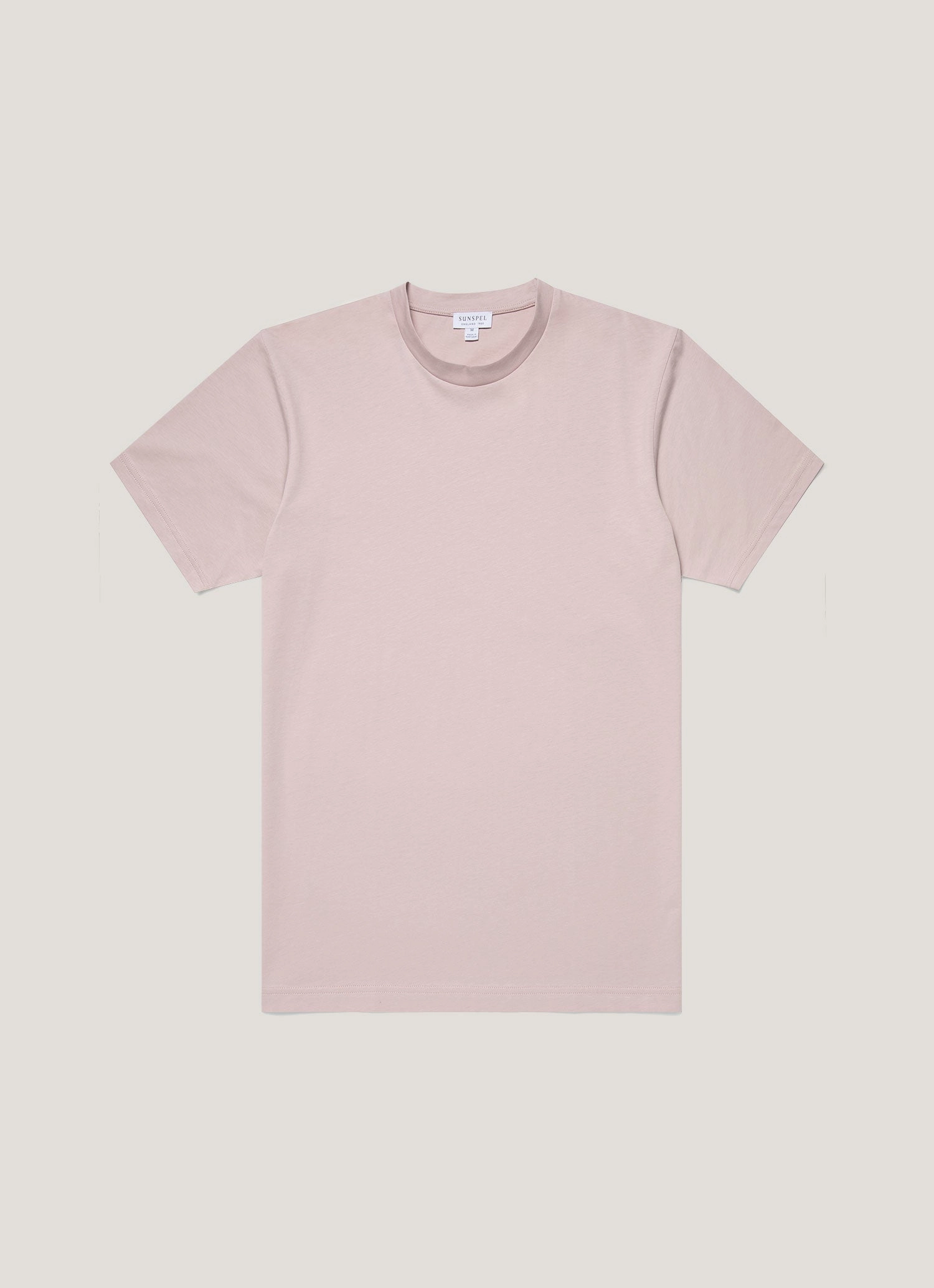 Classic Trend Look Active Casual Men's Riviera Midweight T?shirt in Pale Pink