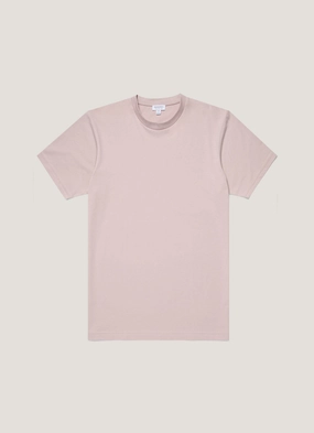 Men's Riviera Midweight T?shirt in Pale Pink Weekend Outfit Style