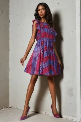 Simona Dress - Wine Stripe Winter-Season Perfect Mood