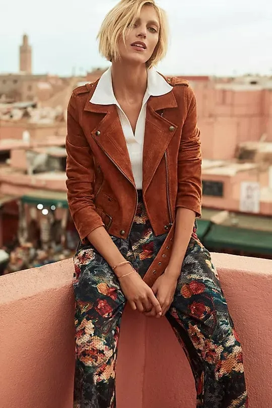 Simone Floral Knit Pants - Monet Versatile Style