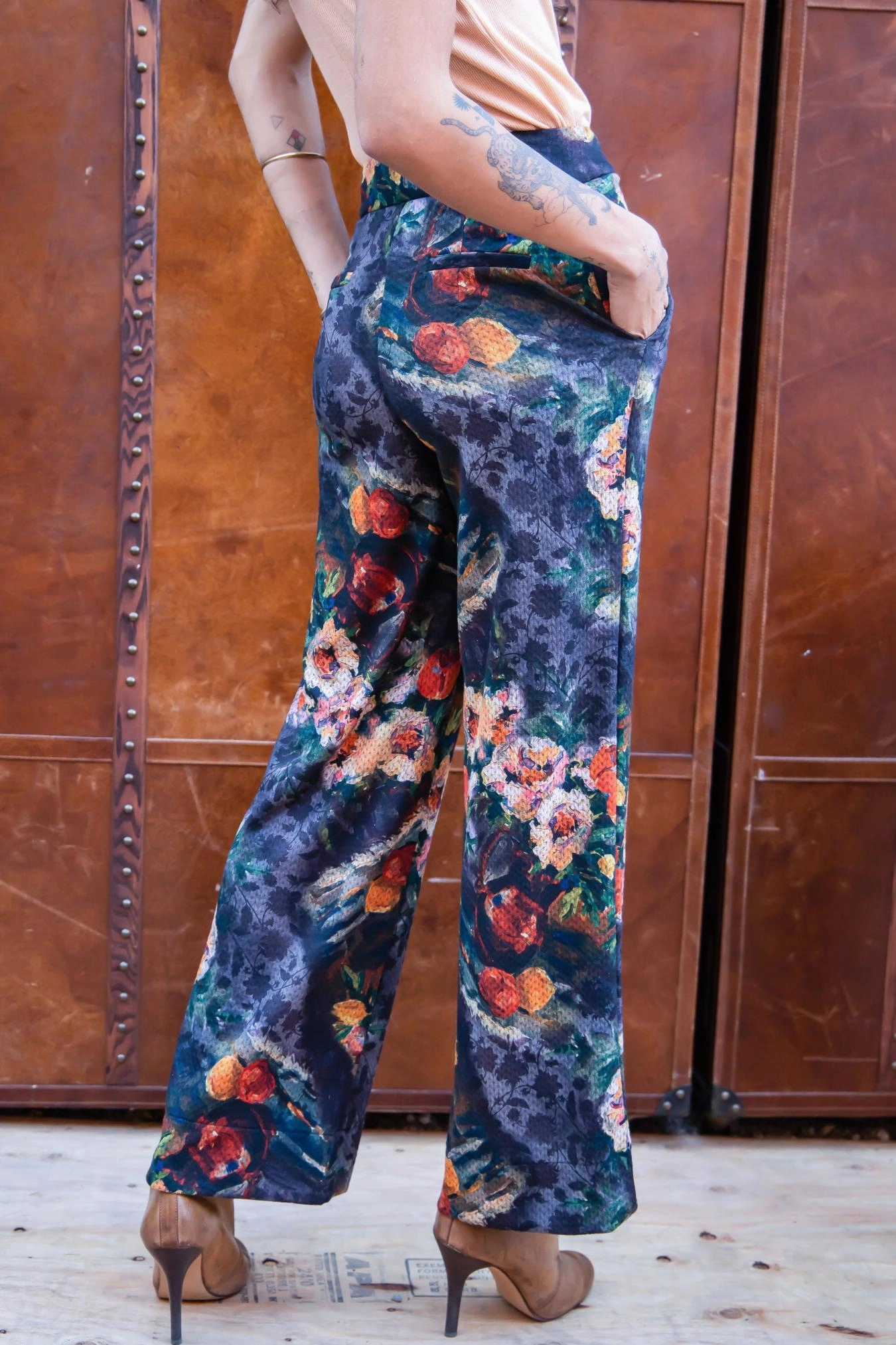 Simone Floral Knit Pants - Monet Versatile Style