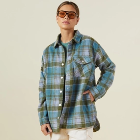 Warm and Cozy Jacket Breathable fabric Plaid Shacket