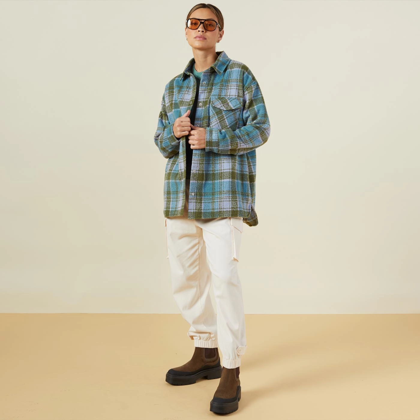 Simple Elegance Plaid Shacket