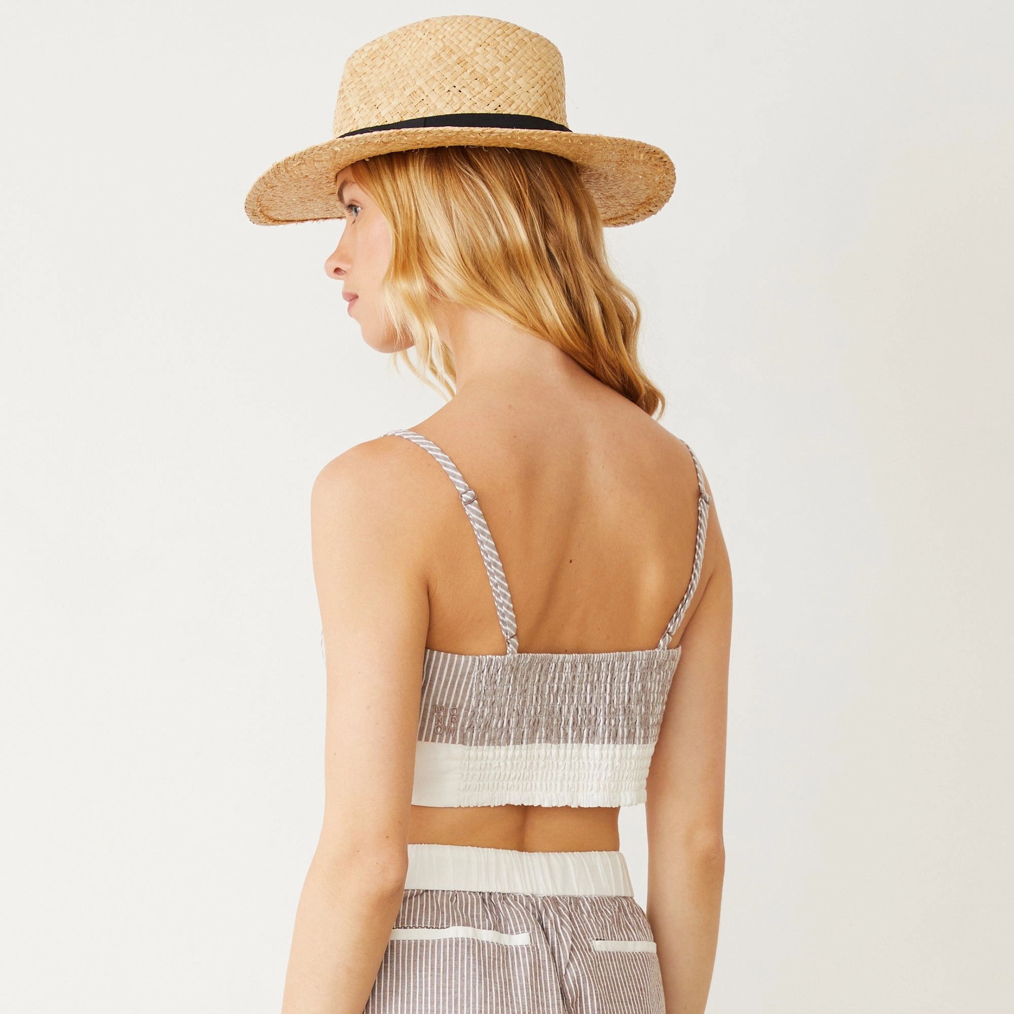 Simplistic Trend Stripe Poplin Bralette Top