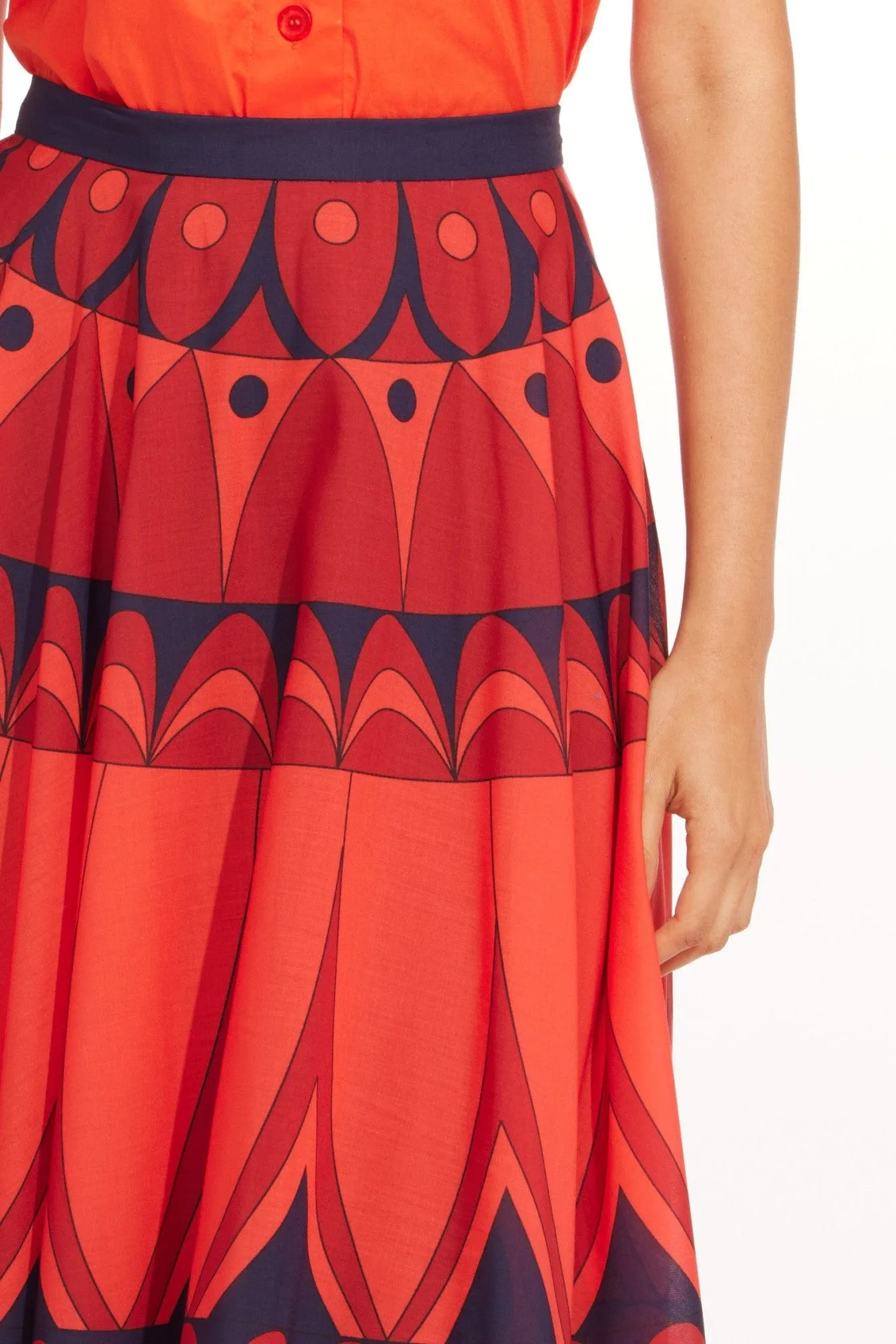 Sinead Maxi skirt - Neptune Printed Pattern