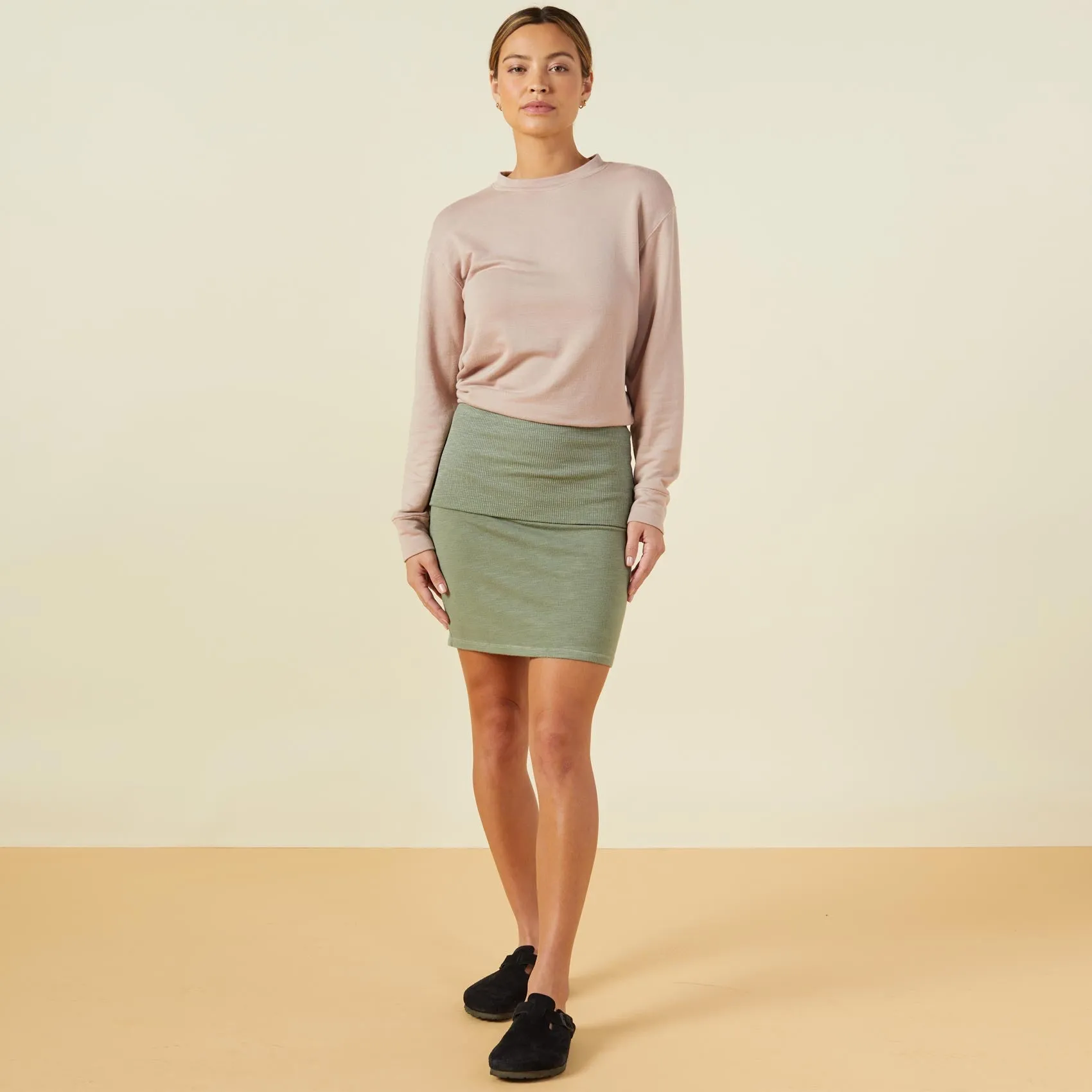 Sleek Comfort Supersoft Fold Over Skirt