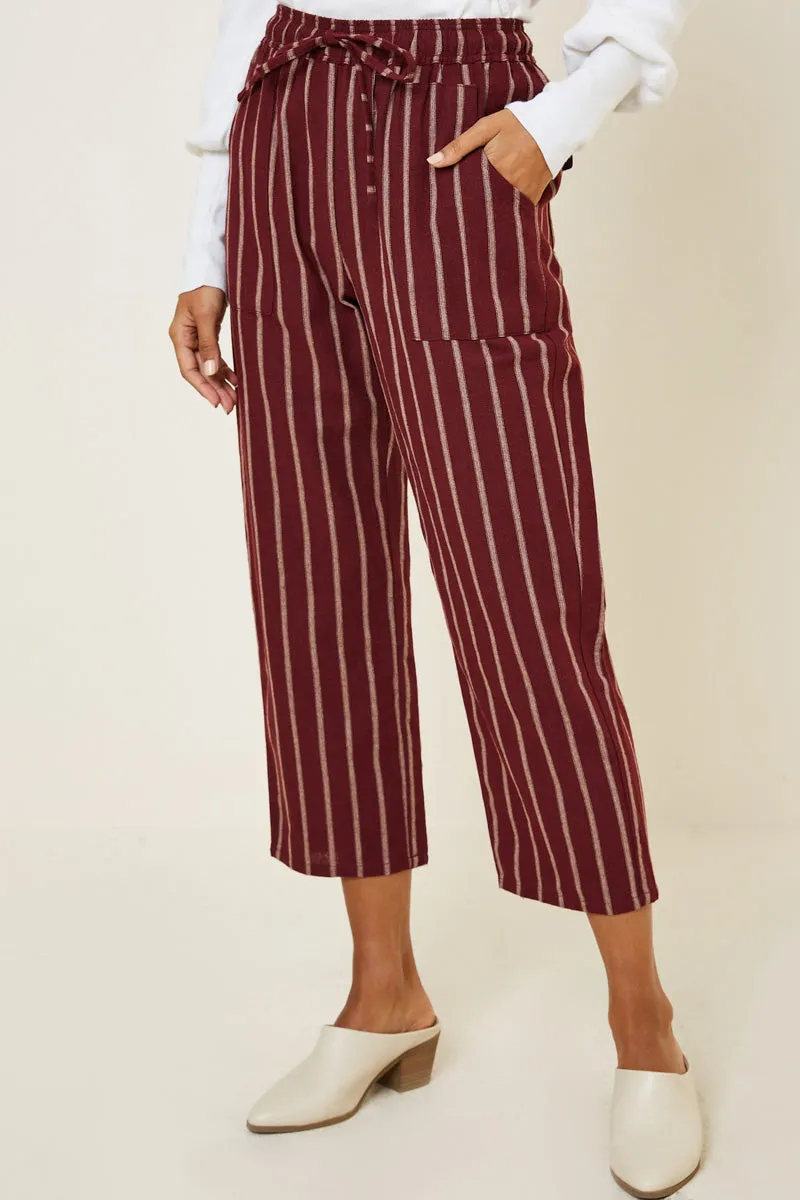 Boho chic Stripe Drawstring Pants