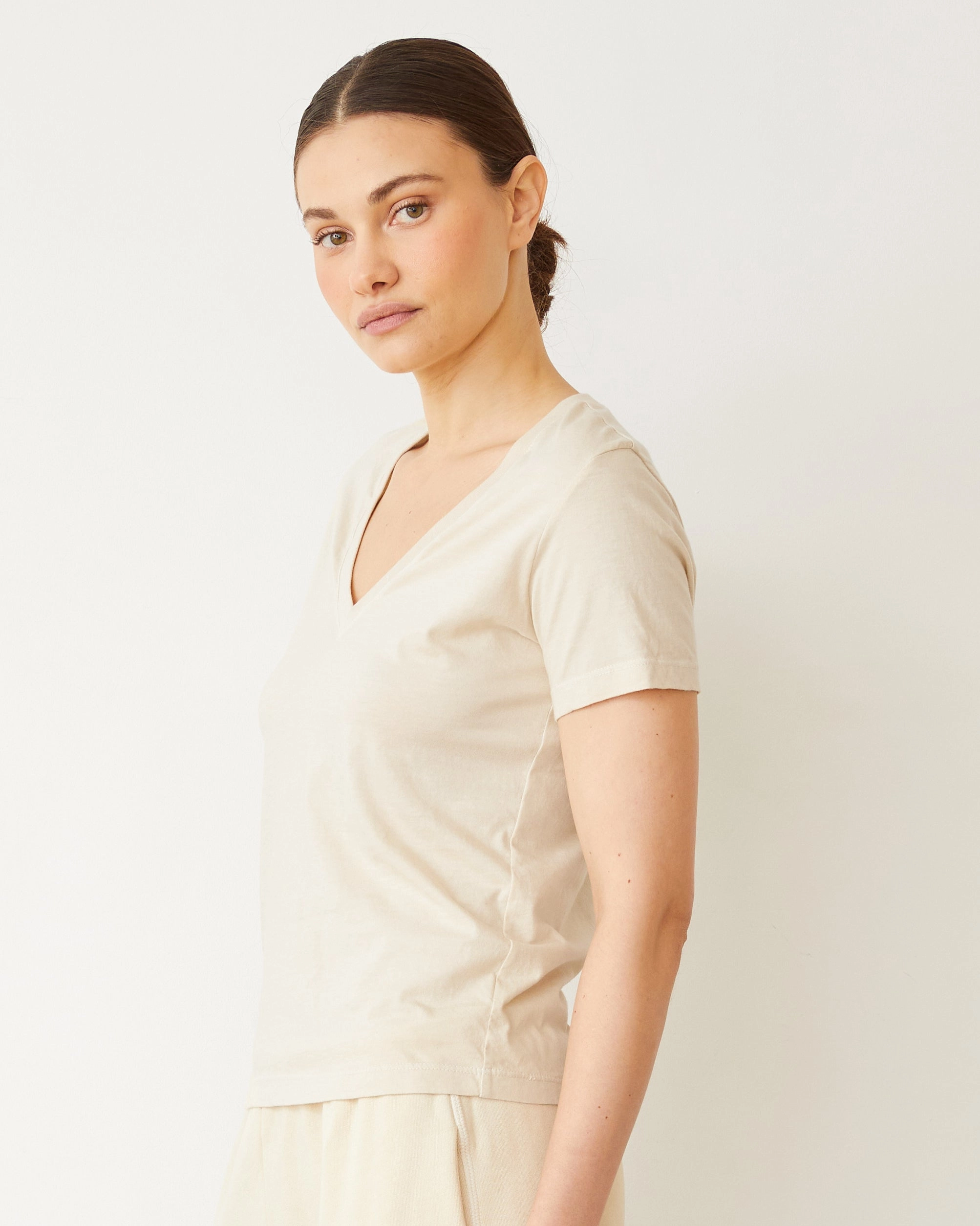Sleek Appearance Basic V Neck
