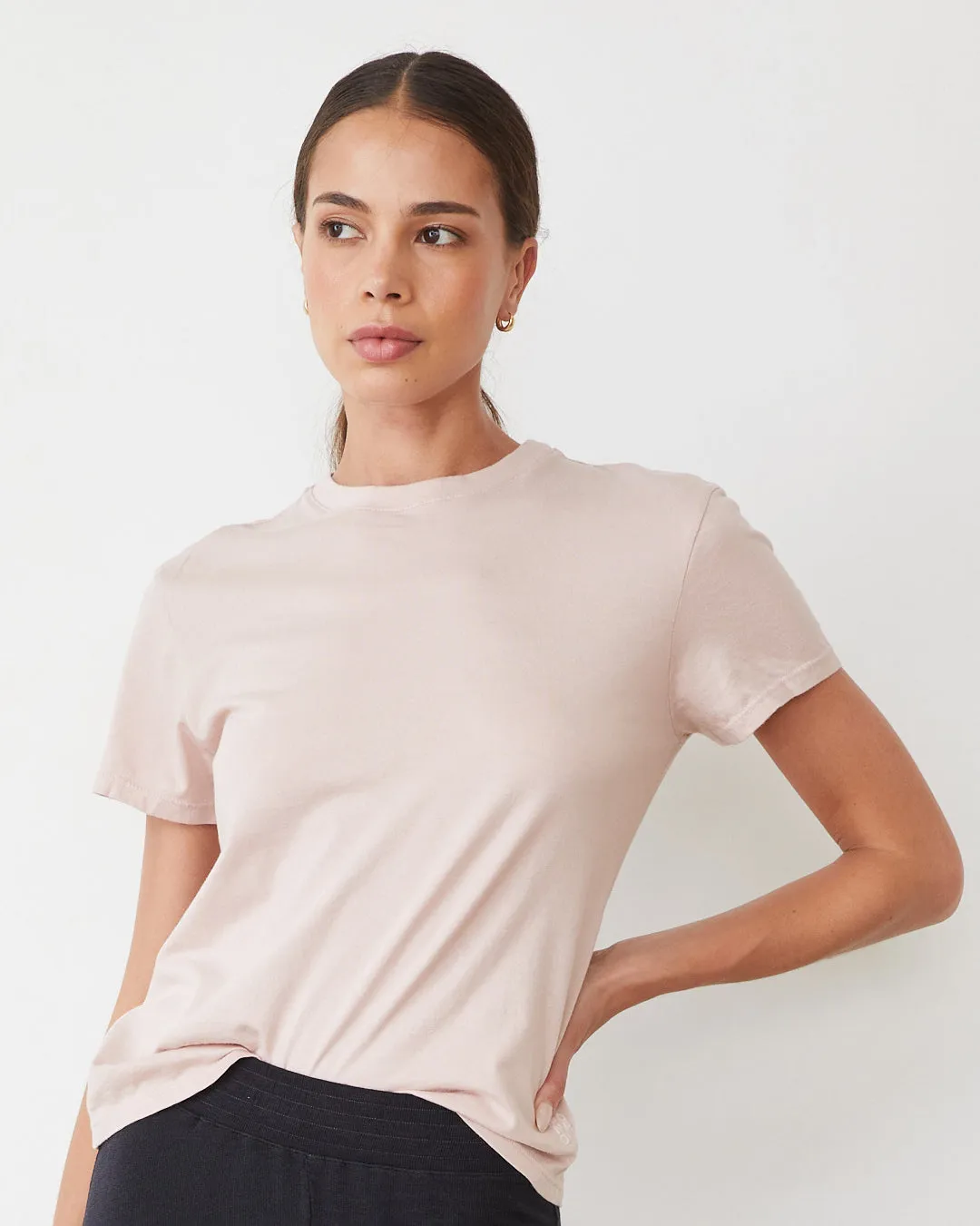 Slim Essential Basic Crew Neck Tee