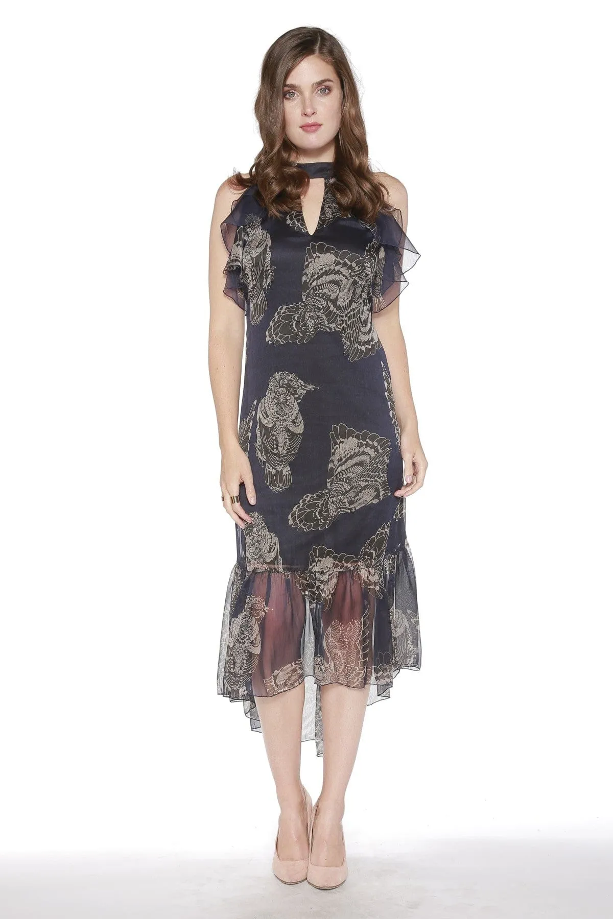 Georgette Glow Cassandra Dress - Owl