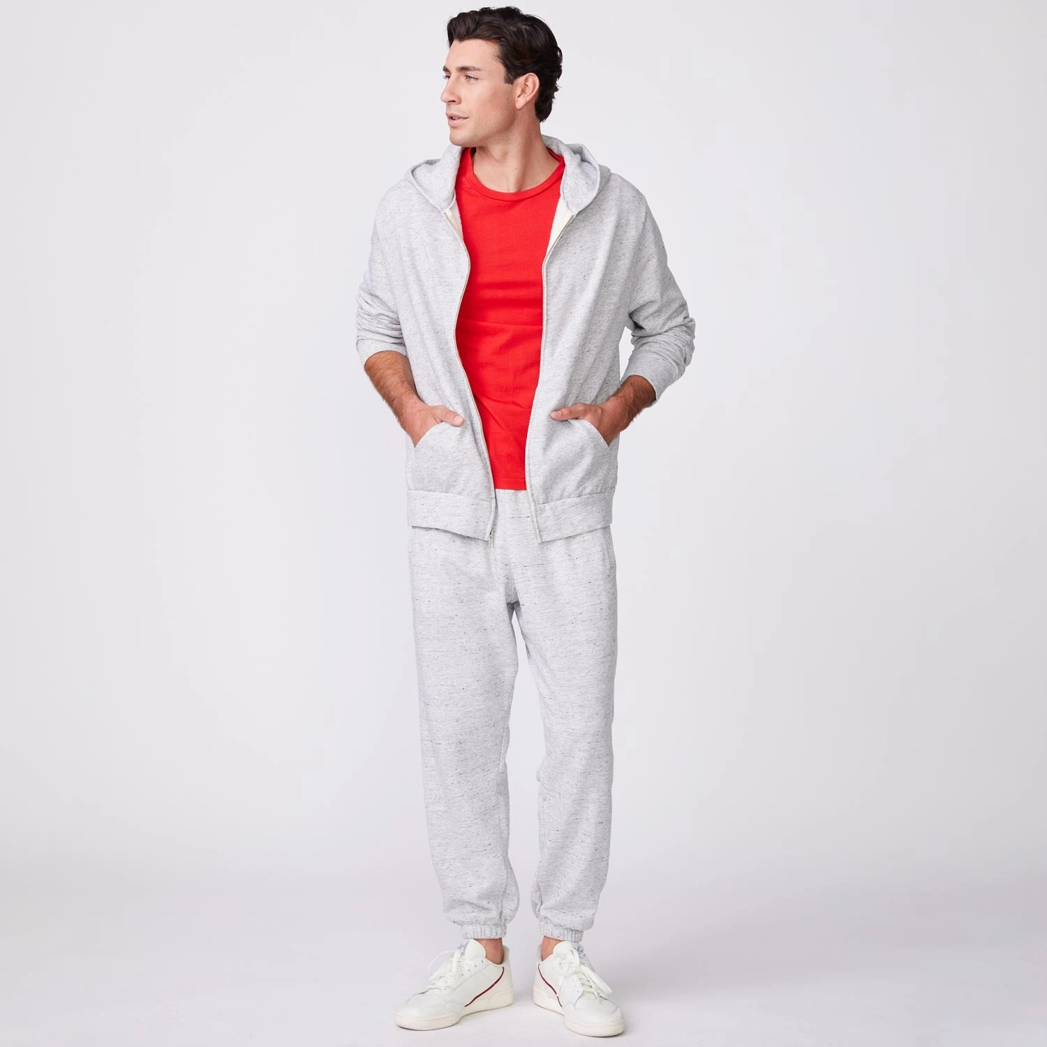 Zip Up Hoody Slim Silhouette Refined chic