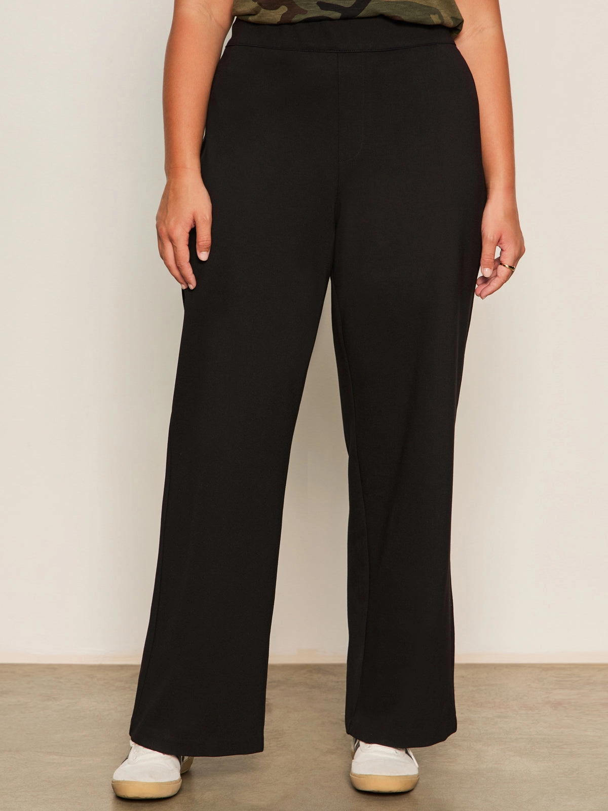 Runway Ponte Trouser Black Extended Sizing Easy Wear