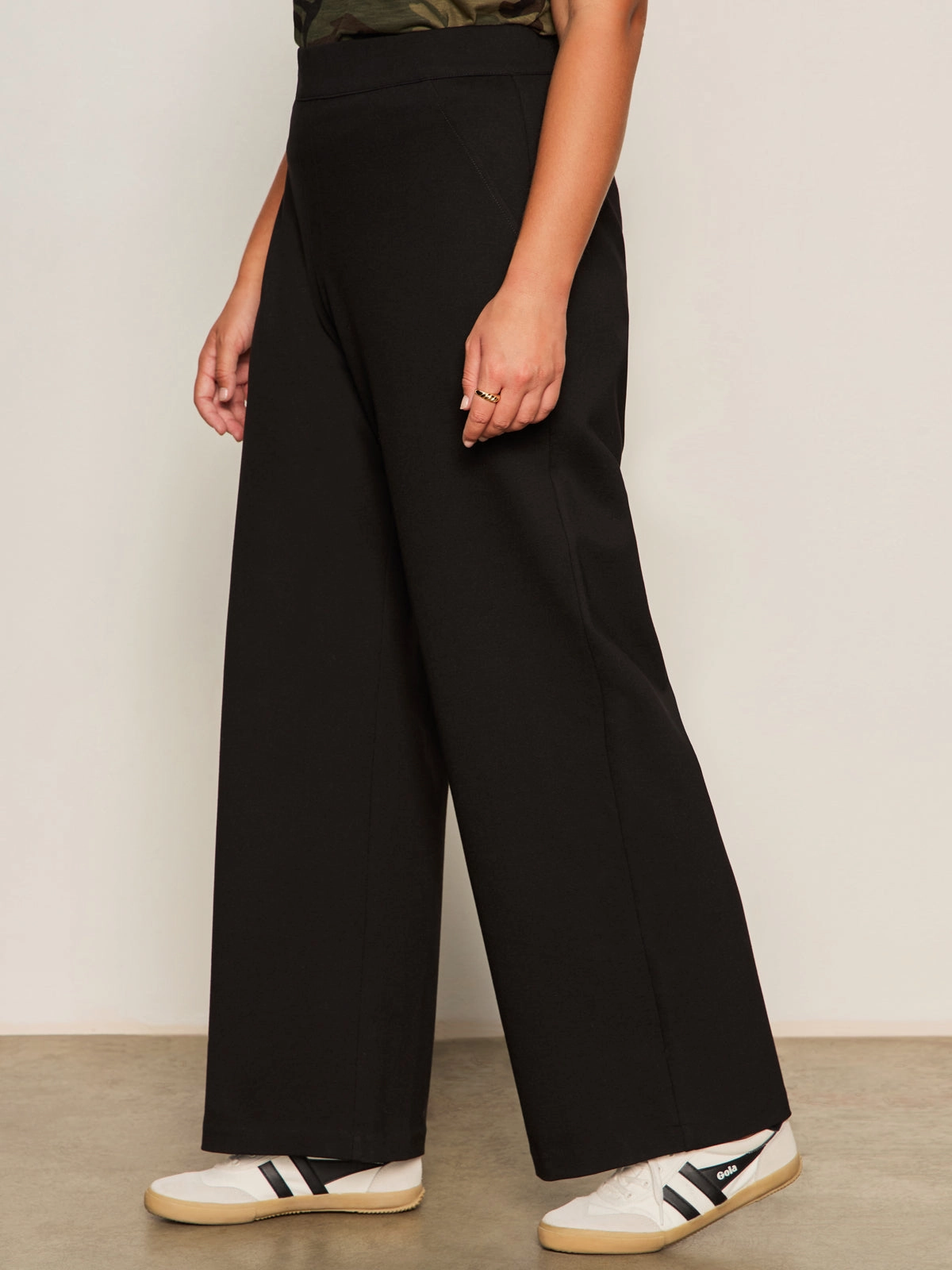 Slim-fit Runway Ponte Trouser Black Extended Sizing