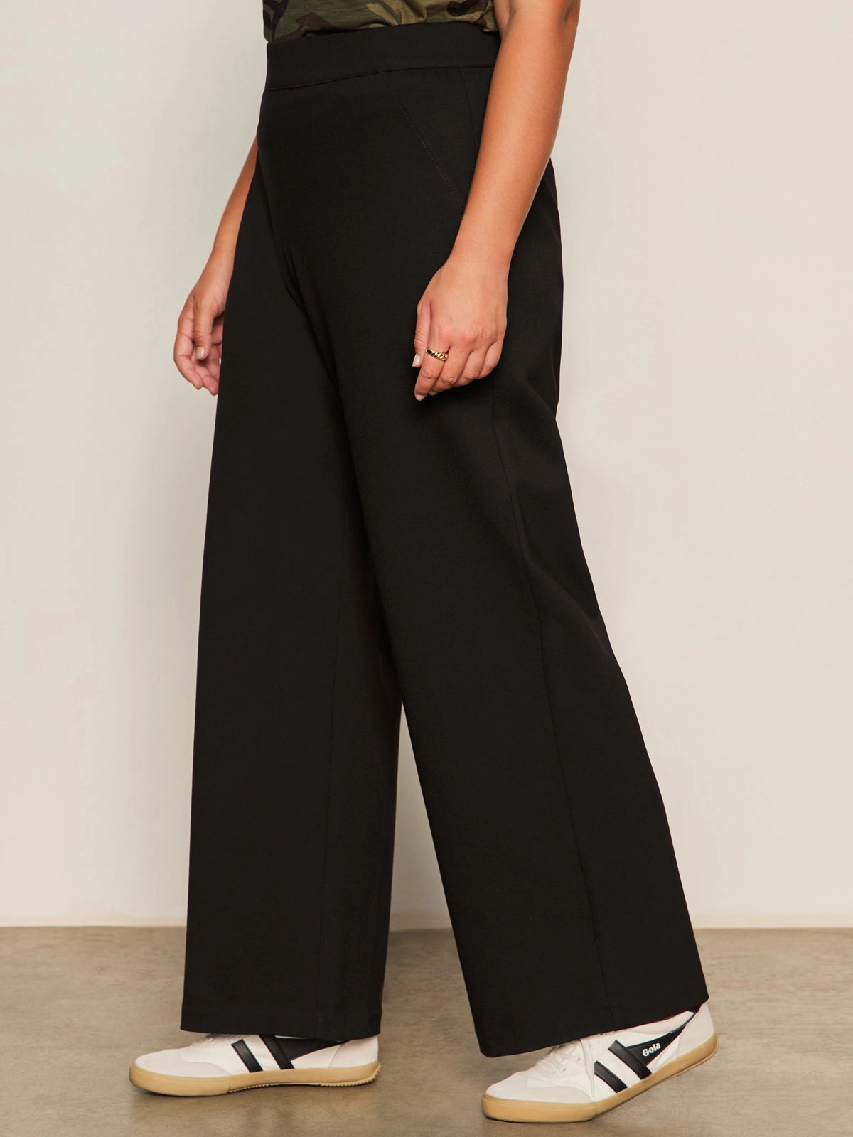 Slim-fit Runway Ponte Trouser Black Extended Sizing