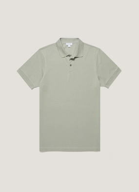 Style Path Trend Wave Men's Piqu?? Polo Shirt in Pastel Green