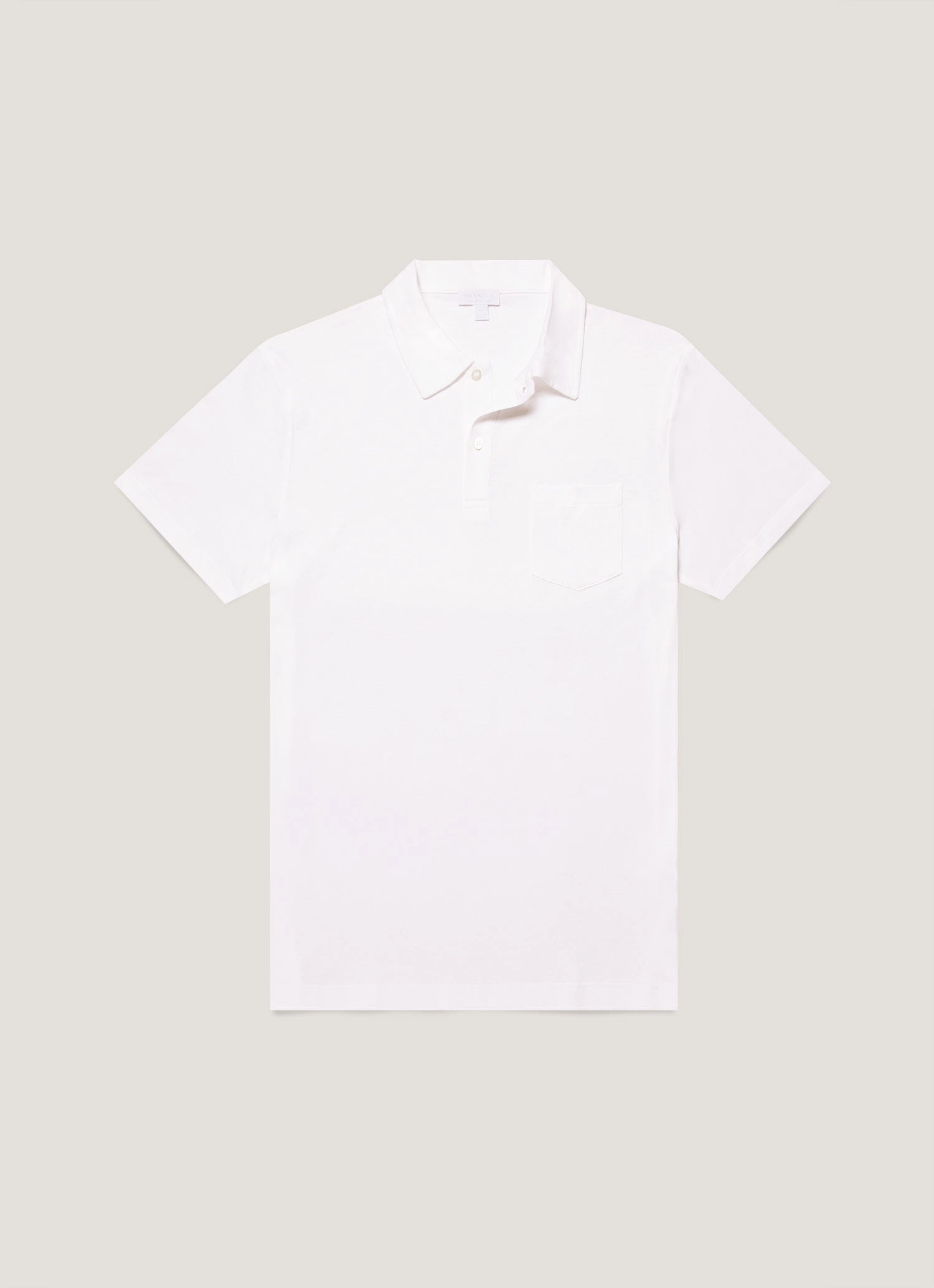 Everyday Comfort Men's Sea Island Cotton Jersey Polo Shirt in White